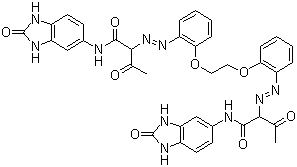 Пигмент-Жута-180-Молекуларна структура